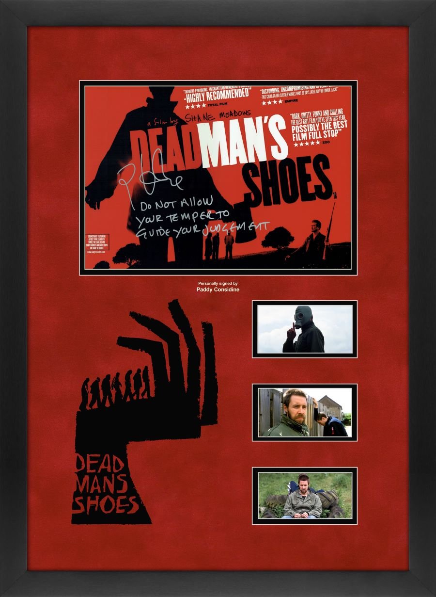 Dead Mans Shoes Framed Display Signed by Paddy Consodine - Memorabilia Framers Shop